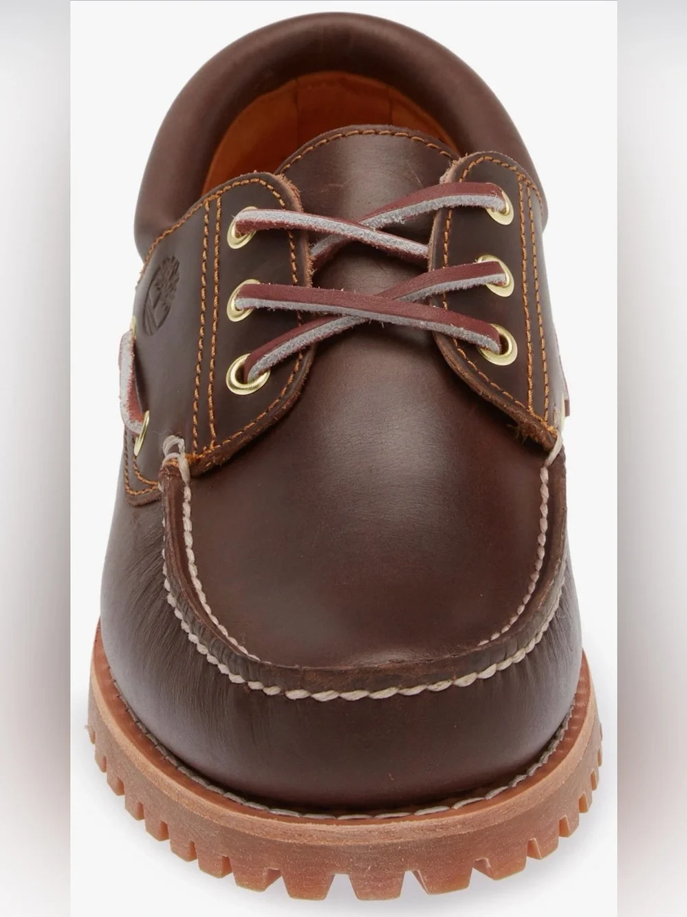 Timberland Authentic Boat Shoe 3 Eye Lug NEW Brown TB030003 214 Men’s